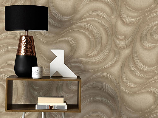 Modern, Gold, Wave Pattern Wallpaper – Wallpaper John's
