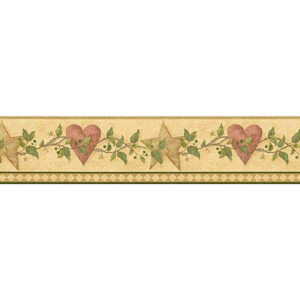 Folkart, Hearts & Stars, Wallpaper Border 77