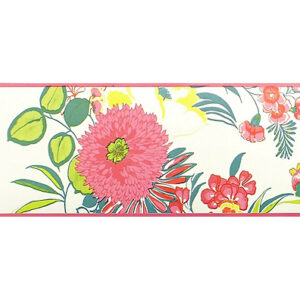 Bright & Bold, Multi-Coloured, Floral Wallpaper Border