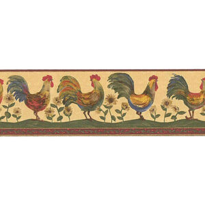 Roosters & Sunflowers, Wallpaper Border 69