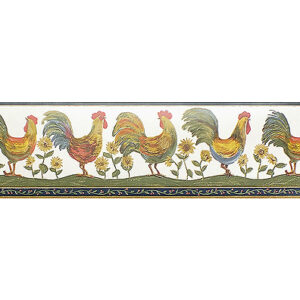 Roosters & Sunflowers, Wallpaper Border - 70