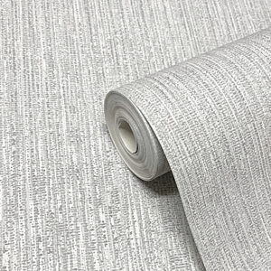 Textured Grey Wallpaper with Metallic Detail