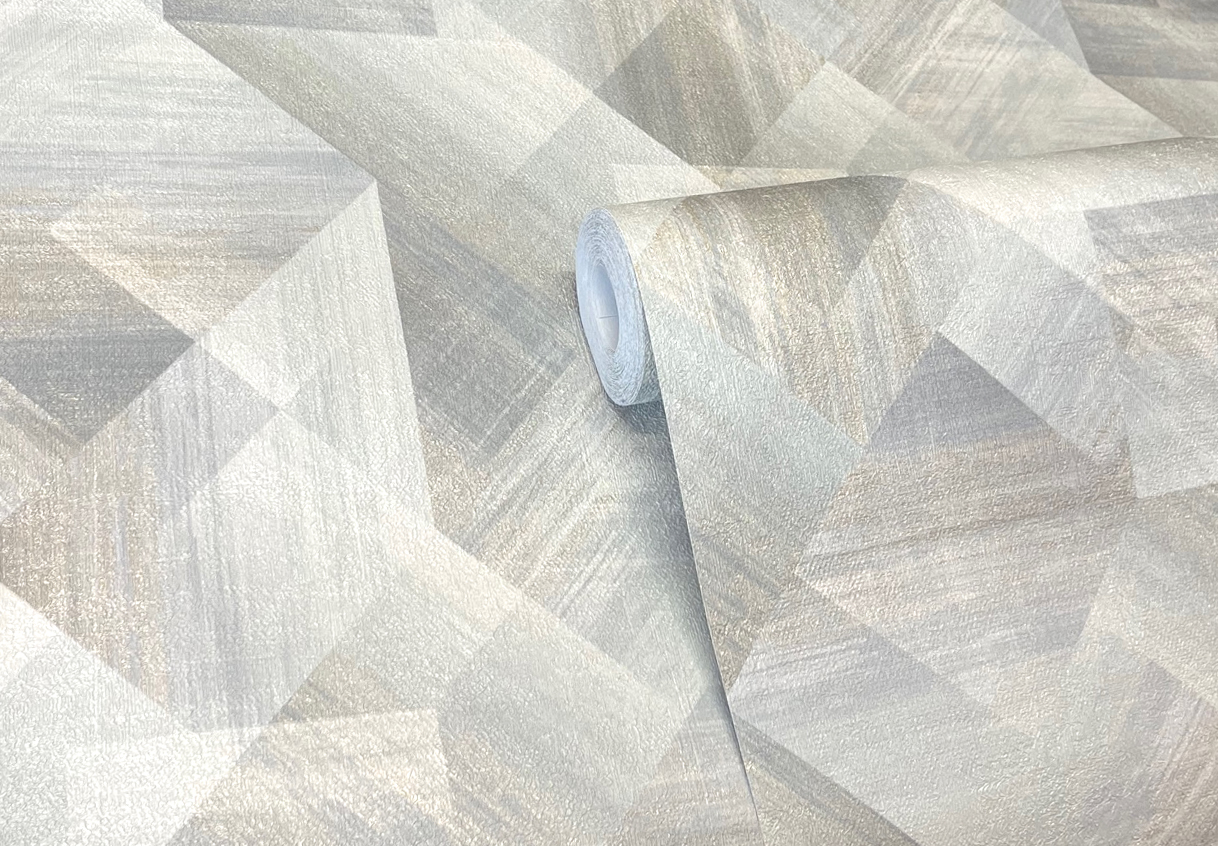 Modern Geometric Pattern with Metallic Detail (Double Width Roll) (09)