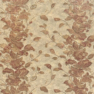 Traditional Style Flower & Vine Design, Textured Vinyl (Double Width Roll)