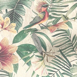Majestic Tropical Jungle Birds - Multi - Textured