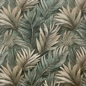 Textured Jungle Leaf Design - Deep Green
