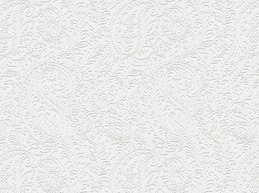 Traditional Victorian Style, Paintable Wallpaper (White)